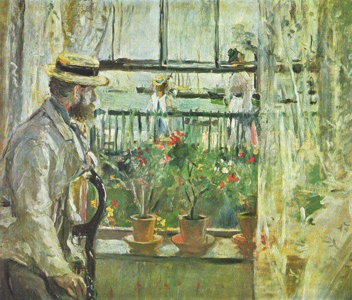 Berthe Morisot Eugene Manet on the Isle of Wight